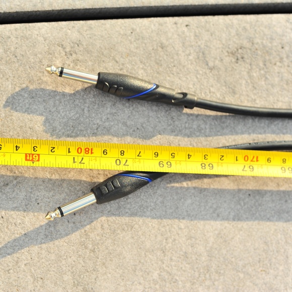 1-2pcs 1/4 in Guitar Music Audio Cable Jack Coiled Or Straight Black - Picture 6 of 12